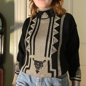 Art Deco Turtle Neck Sweater
